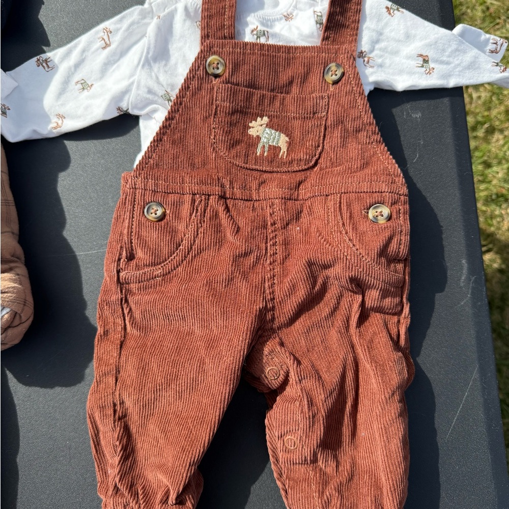 Brown Corduroy Kids Overalls